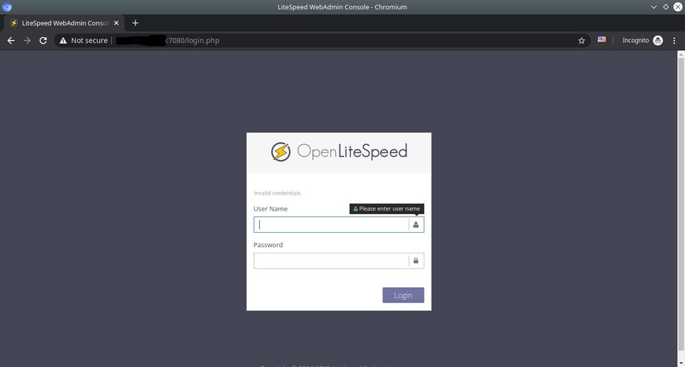 login-openlitespeed
